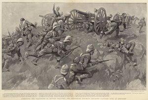 Derbyshire-regimentet opprettholder tradisjonene for britisk infanteri, og gjentar Captured Guns ved Hekpoort